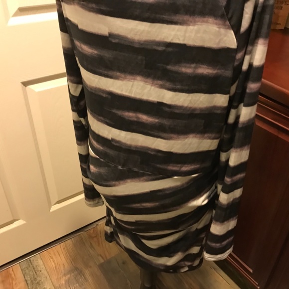 Rachel Roy Black Purple Beige. Like New.mid Length Ruching and A Waisy Work/Offi - Picture 11 of 11